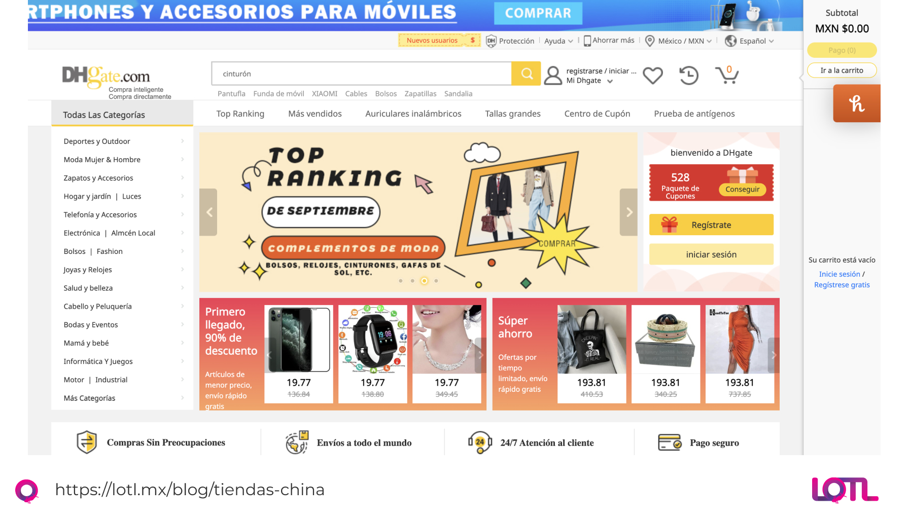 Paginas de 2025 tiendas chinas